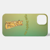 Green Gold Inspirational German Shepherd Dog iPhone Hülle (Rückseite (Horizontal))