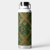 GREEN & GOLD IRISH ART DECO PATTERNS TRINKFLASCHE (Rückseite)