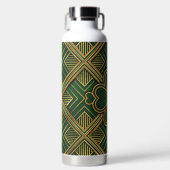 GREEN & GOLD IRISH ART DECO PATTERNS TRINKFLASCHE (Vorderseite)