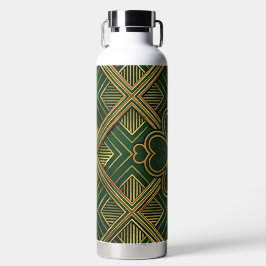 GREEN & GOLD IRISH ART DECO PATTERNS TRINKFLASCHE