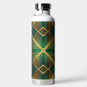 GREEN & GOLD IRISH ART DECO PATTERNS TRINKFLASCHE (Rechts)