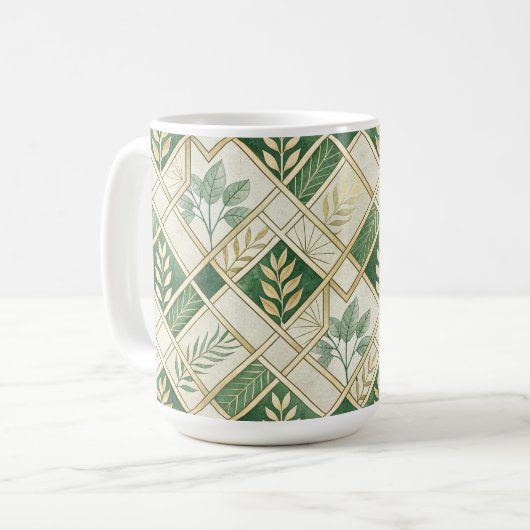 GREEN & GOLD IRISH BRANCHES & VINES KAFFEETASSE (Vorderseite Links)