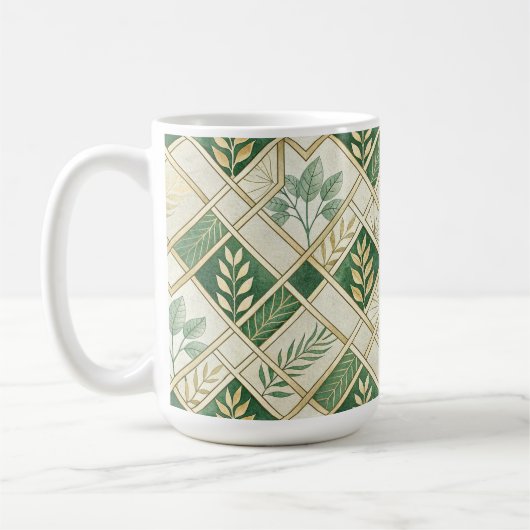 GREEN & GOLD IRISH BRANCHES & VINES KAFFEETASSE (Links)