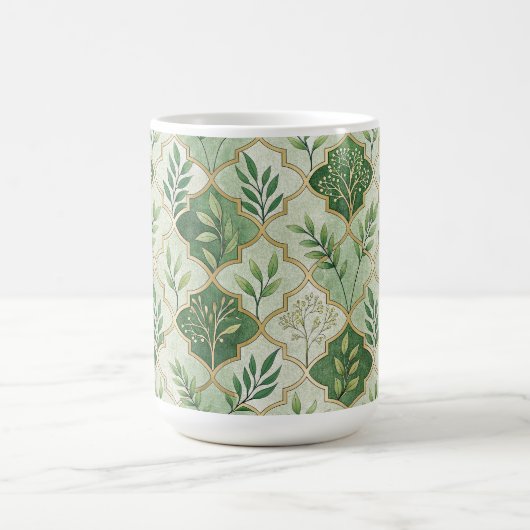 GREEN & GOLD IRISH BRANCHES & VINES KAFFEETASSE (Mittel)