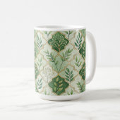 GREEN & GOLD IRISH BRANCHES & VINES KAFFEETASSE (VorderseiteRechts)