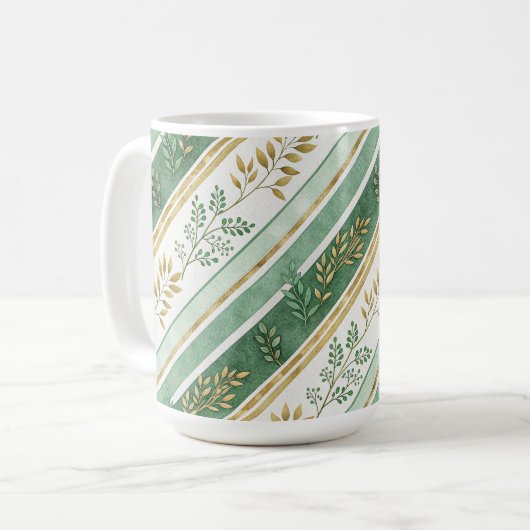 GREEN & GOLD IRISH BRANCHES & VINES KAFFEETASSE (Vorderseite Links)