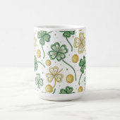 GREEN & GOLD IRISH CELTIC SHAMROCKS KAFFEETASSE (Mittel)
