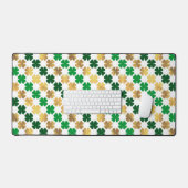 GREEN & GOLD IRISH CELTIC SHAMROCKS SCHREIBTISCHUNTERLAGE (Tastatur & Maus)