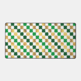 GREEN & GOLD IRISH CELTIC SHAMROCKS SCHREIBTISCHUNTERLAGE