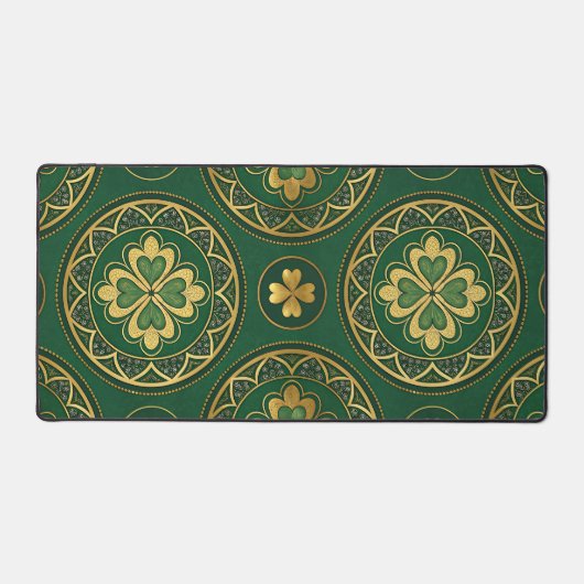 GREEN & GOLD IRISH CIRCULAR PATTERN SCHREIBTISCHUNTERLAGE (Vorderseite)