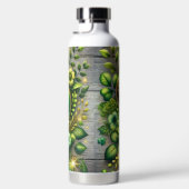 GREEN & GOLD IRISH HEARTS AND FLOWERS TRINKFLASCHE (Rechts)