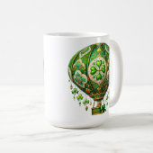 GREEN & GOLD IRISH THEMA HOT AIR BALLOON KAFFEETASSE (VorderseiteRechts)