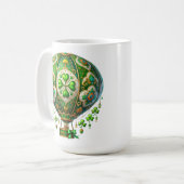 GREEN & GOLD IRISH THEMA HOT AIR BALLOON KAFFEETASSE (Vorderseite Links)