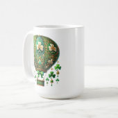 GREEN & GOLD IRISH THEMA HOT AIR BALLOON KAFFEETASSE (Vorderseite Links)