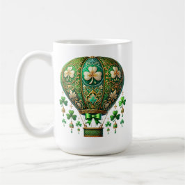 GREEN & GOLD IRISH THEMA HOT AIR BALLOON KAFFEETASSE
