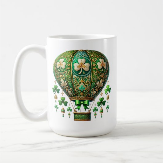 GREEN & GOLD IRISH THEMA HOT AIR BALLOON KAFFEETASSE (Links)