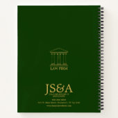 Green Gold Justice Columns Law Firm Notizblock (Rückseite)