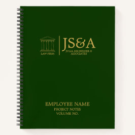 Green Gold Justice Columns Law Firm Notizblock