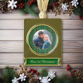 Green Gold Kariert neu Banner-Ornament Gold