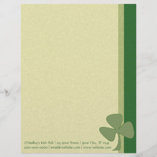 Green & Gold Kleeblatt Briefkopf