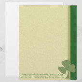 Green & Gold Kleeblatt Briefkopf (Vorne/Hinten)