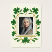 Green & Gold Kleeblatt Irish Funerary Memorial (Vorderseite)