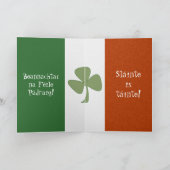 Green & Gold Kleeblatt Karte (Innenseite)