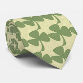 Green & Gold Kleeblatt Krawatte (Gerollt)