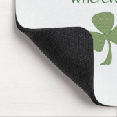 Green & Gold Kleeblatt Mousepad (Ecke)
