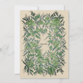 Green Gold Leaf Brautparty Einladung (Rückseite)