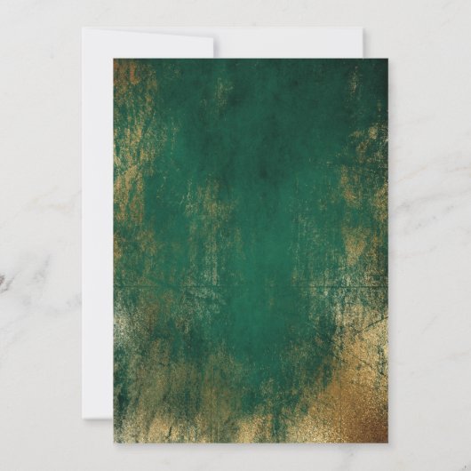 Green Gold Lights Jubiläum Party Einladung (Rückseite)