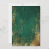 Green Gold Lights Retirement Party Einladung (Rückseite)