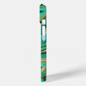 Green & Gold Liquid Marmor Case-Mate iPhone Hülle (Rückseite / Links)