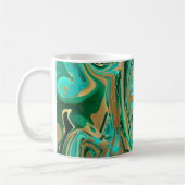 Green & Gold Liquid Marmor Kaffeetasse (Links)