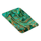 Green & Gold Liquid Marmor Magnet (Rechte Seite)