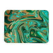Green & Gold Liquid Marmor Magnet (Horizontal)