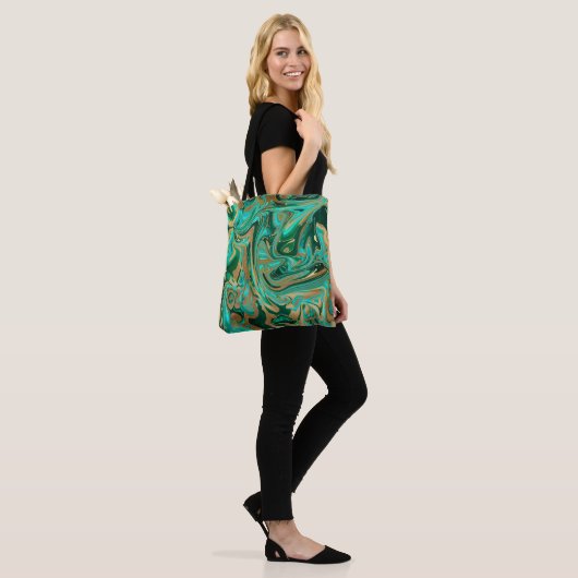 Green & Gold Liquid Marmor Tasche (Am Model)