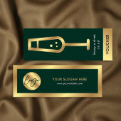Green & Gold-Logo Eleganter Drink-Gutschein für Ve Mini Visitenkarte