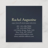 Green Gold Lotus Yoga Meditation Reiki Instructor Quadratische Visitenkarte (Rückseite)