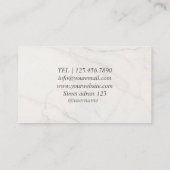 Green Gold Luxe Business Card Visitenkarte (Rückseite)