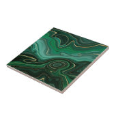 Green Gold Malachite Gemstone Fliese (Seite)