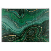 Green Gold Malachite Gemstone Schneidebrett (Vorderseite)