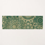 Green Gold Mandala Collection Yogamatte (Vorderseite (Horizontal))