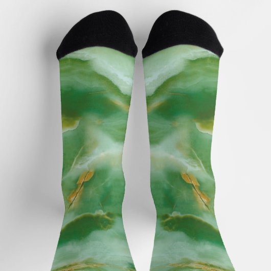 Green & Gold-Marmor Socken (Oben)