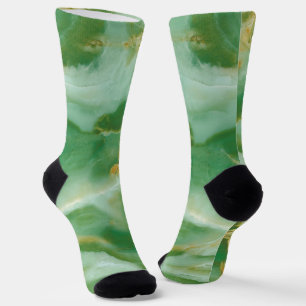Green & Gold-Marmor Socken