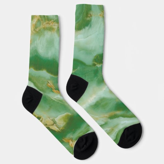 Green & Gold-Marmor Socken (Rechts)