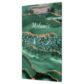 Green-Gold-Marmor-Zwischenablage mit Individuelle  Klemmbrett (Links)