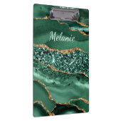 Green-Gold-Marmor-Zwischenablage mit Individuelle  Klemmbrett (Rechts)