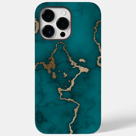 Green Gold Modern Marble Case-Mate iPhone Hülle (Rückseite)