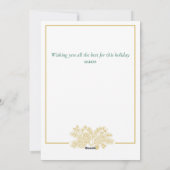 Green Gold Moderne Elegantes Foto Weihnachten (Rückseite)